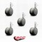 Service Caster 2-3/8'' Gray Floor Safe Twin Wheel Casters 7/16 Grip Ring Stem, 5PK SCC-GR02S60-TPR-GRY-716176-5 - alternate 4